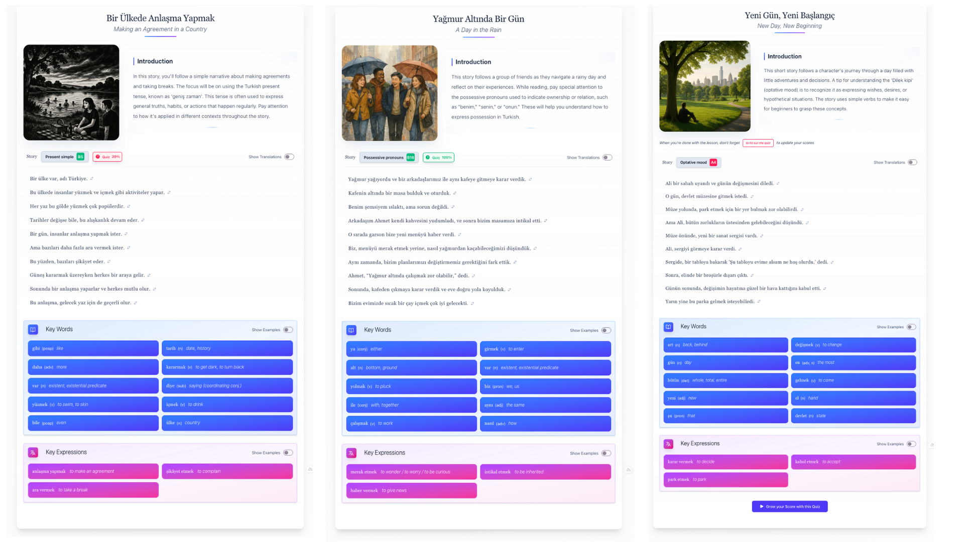 Train with these stories